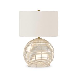 Lampe Evelyn&Zoe 21" Rotin