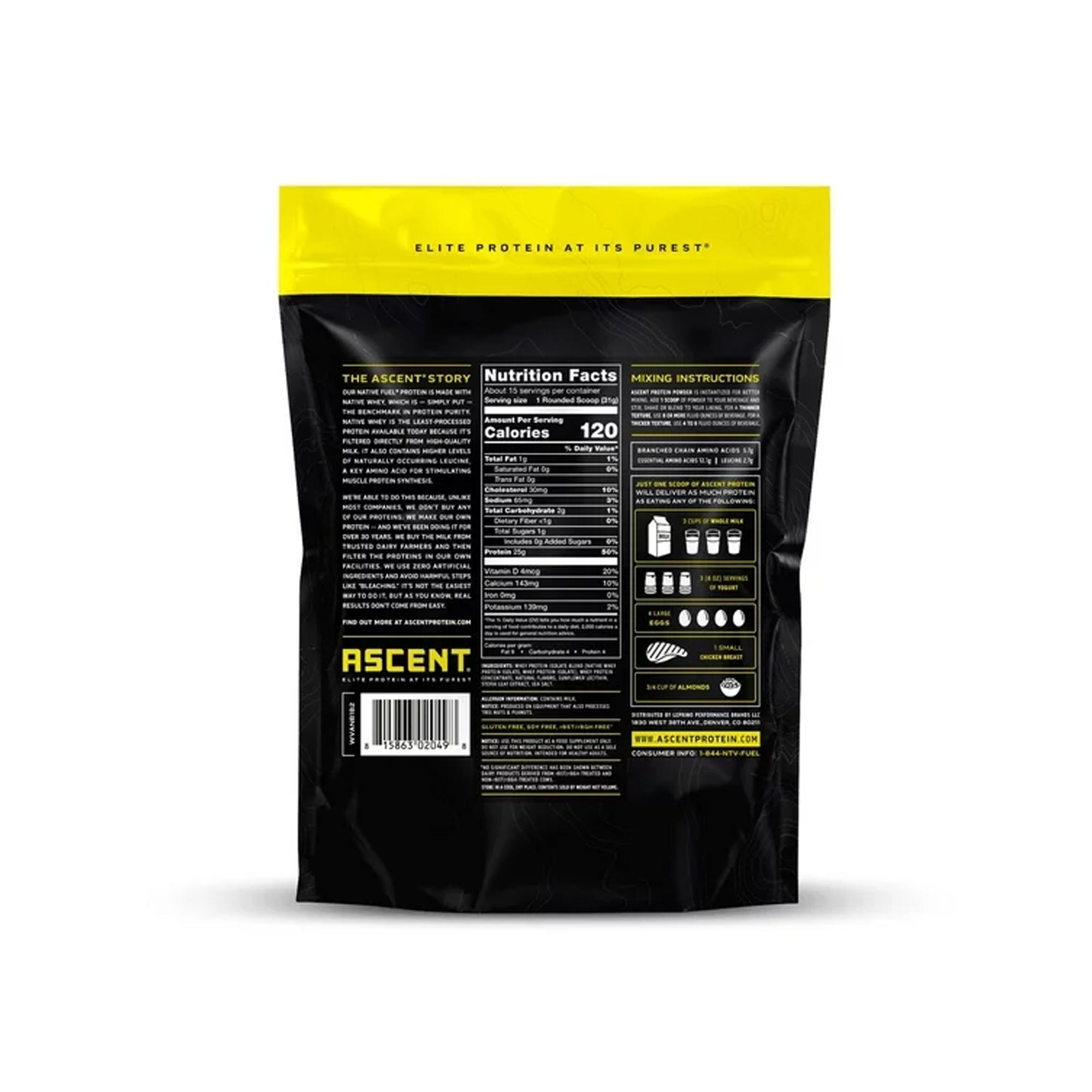 Protéine Whey Vanille Ascent 1 lb – Image 2