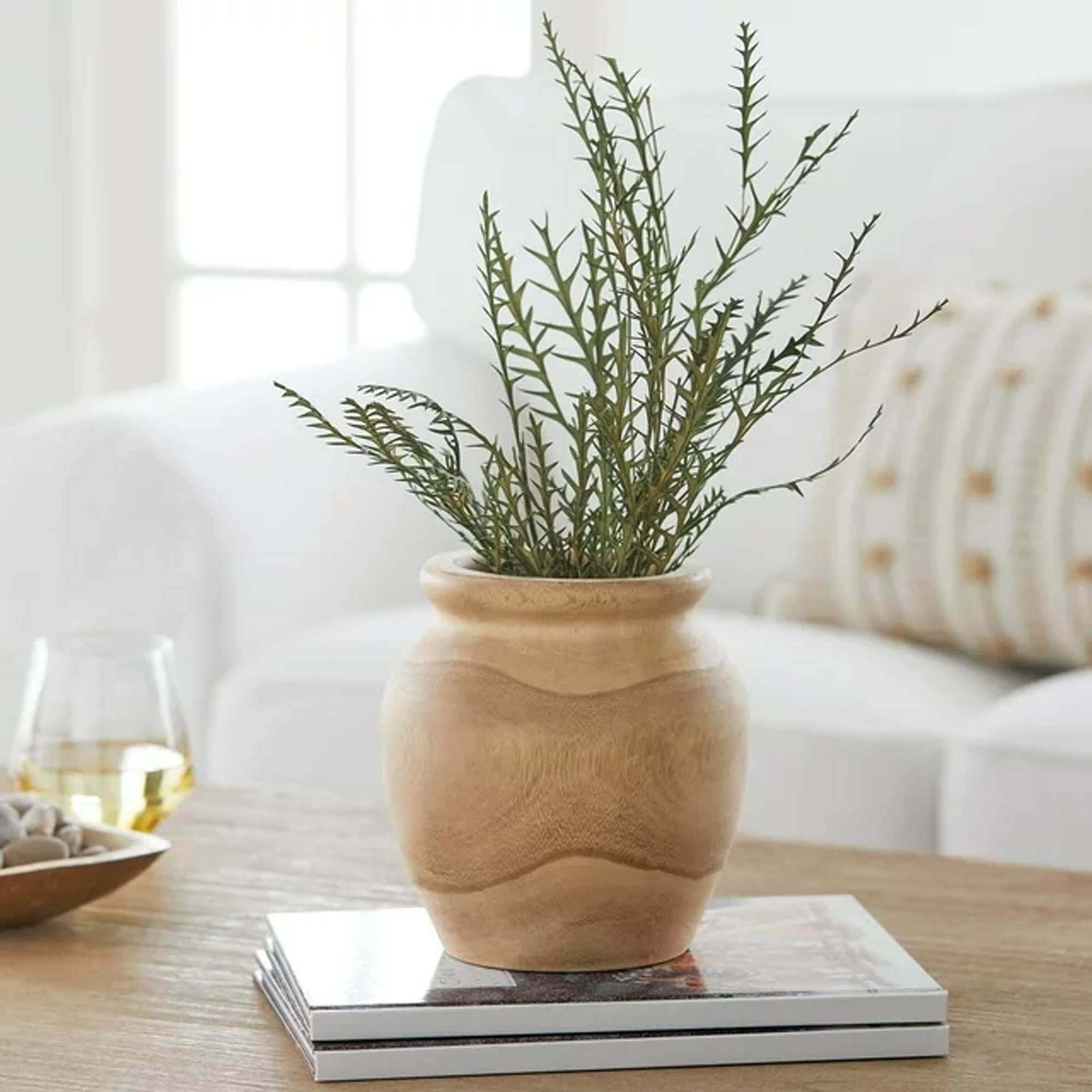 Vase Bois Naturel BH&G 7" – Image 2